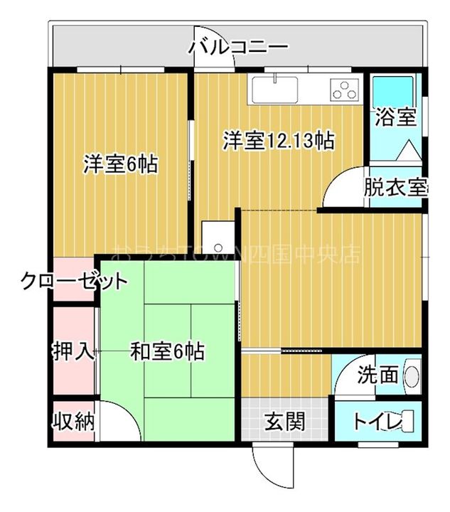 武村マンション上柏 Aの間取り