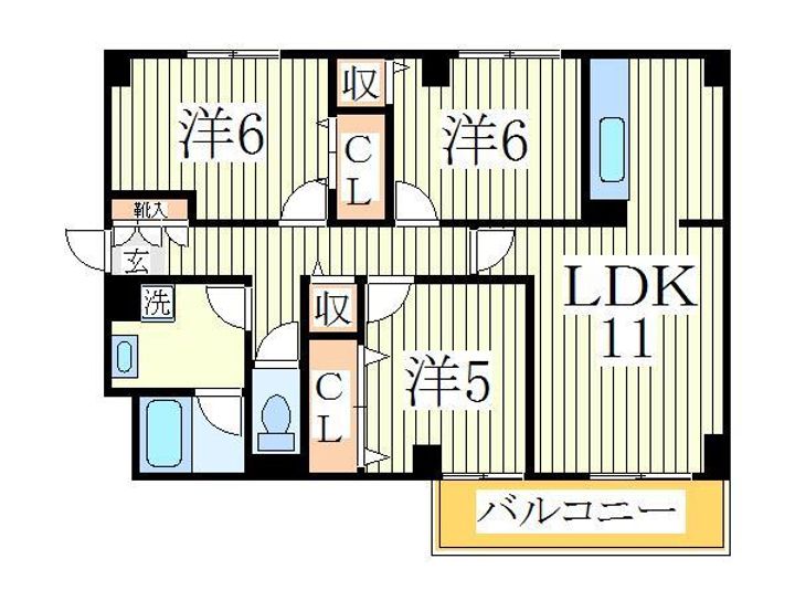 グレイスフルコート21の間取り