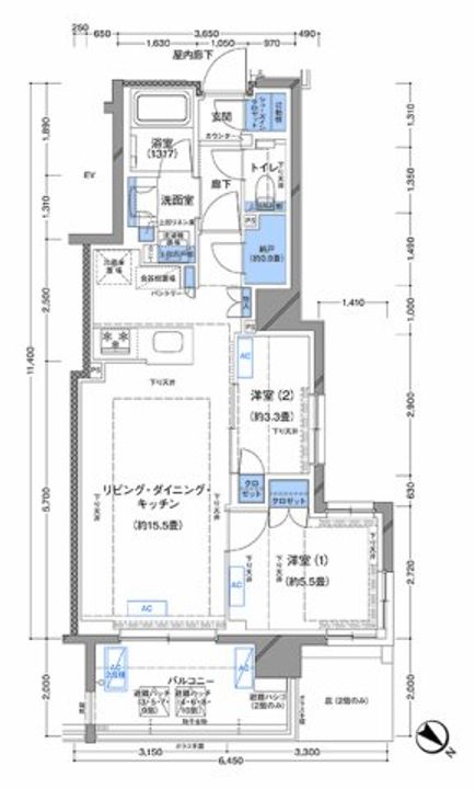 ラティエラ横濱大通り公園の間取り