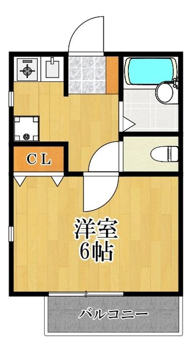 神奈川県川崎市幸区古市場(アパート)の賃貸物件の間取り