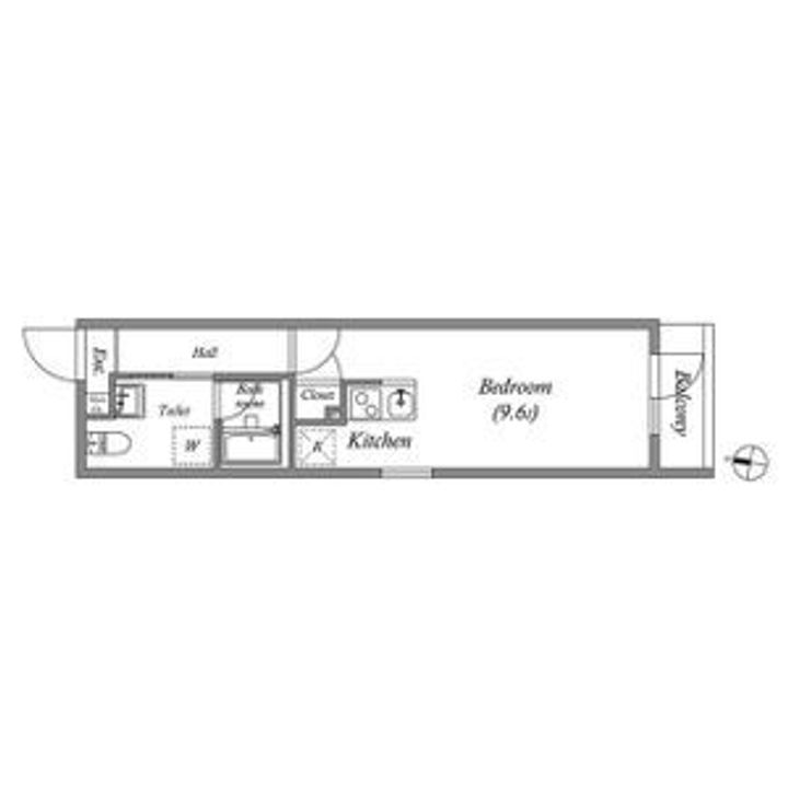 京都府京都市南区唐橋堂ノ前町(マンション)の賃貸物件の間取り