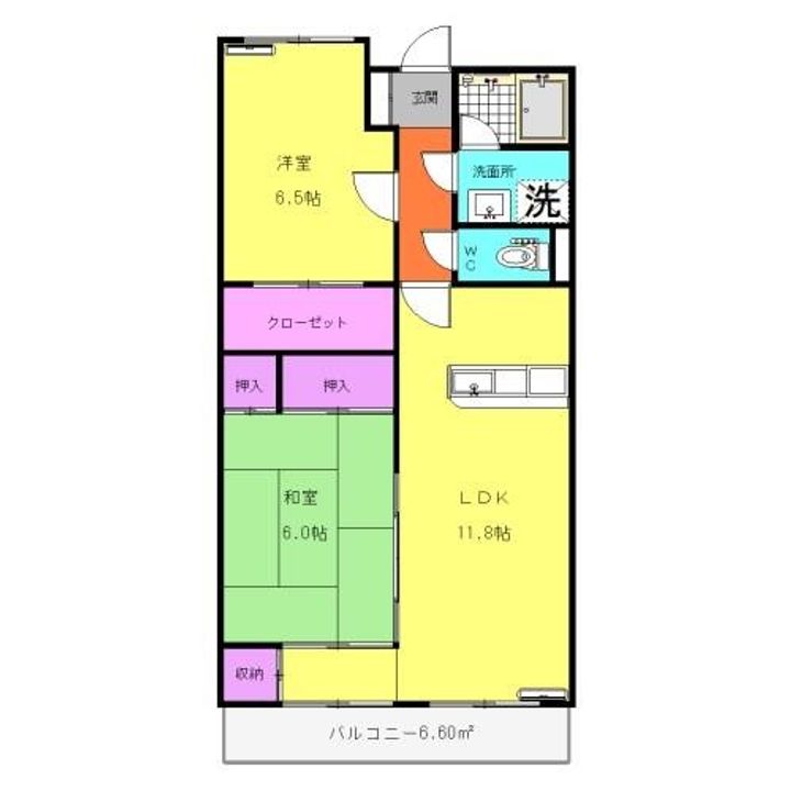 スカイコート菊川の間取り