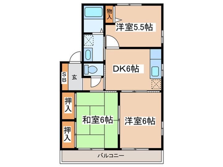 ハイツ丸久A棟の間取り