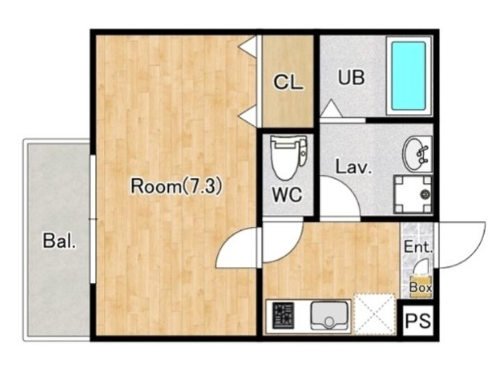 東京都福生市牛浜(アパート)の賃貸物件の間取り