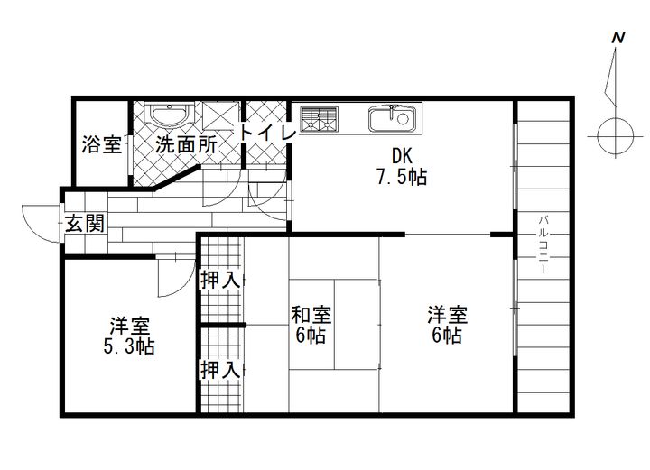 シャトー住吉の間取り