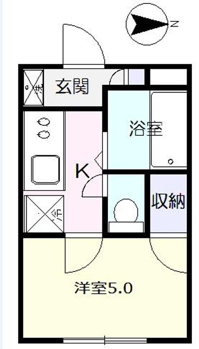宮城県仙台市太白区長町南4(アパート)の賃貸物件の間取り