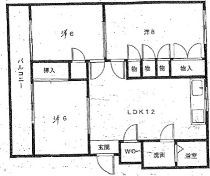 兵庫県明石市大久保町大窪(マンション)の賃貸物件の間取り