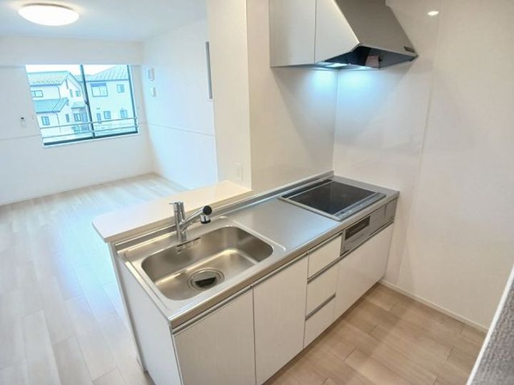 茨城県土浦市右籾(アパート)の賃貸物件のキッチン