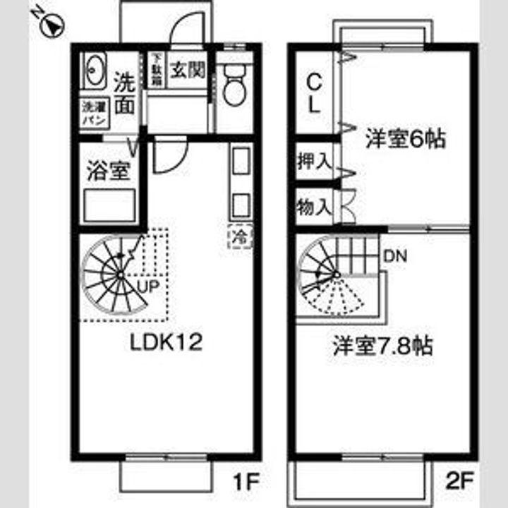 愛知県豊橋市大岩町(一戸建)の賃貸物件の間取り