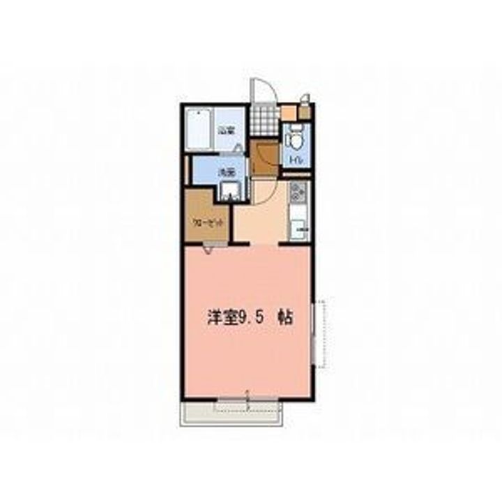 栃木県小山市花垣町2(アパート)の賃貸物件の間取り