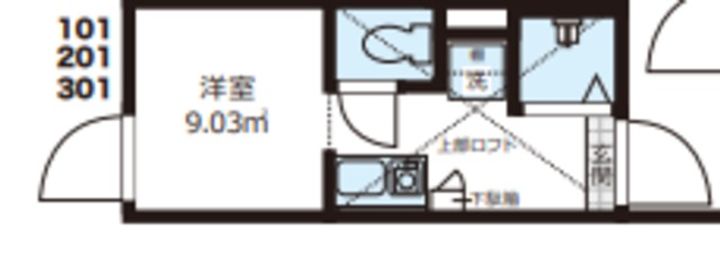 QUQURI北新宿の間取り