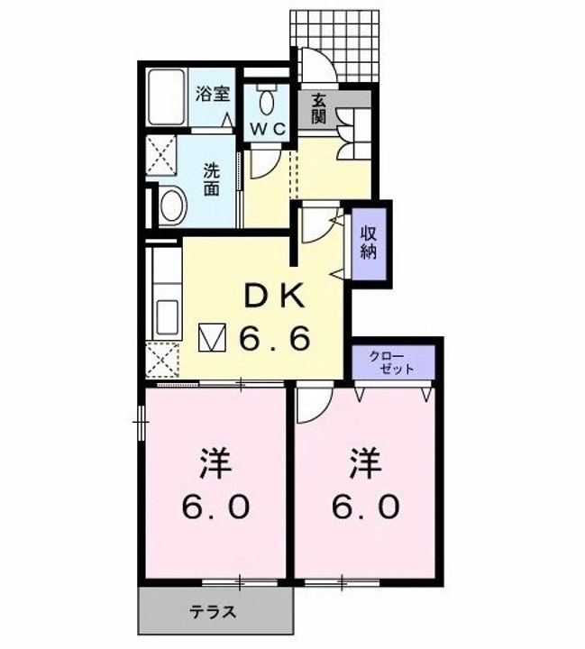 東京都八王子市長房町(アパート)の賃貸物件の間取り