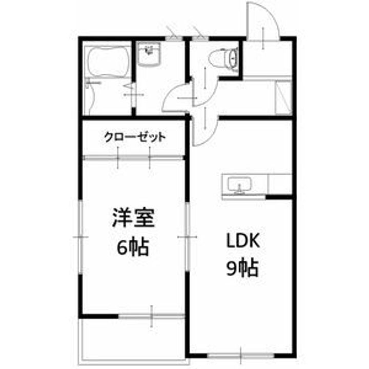 栃木県栃木市片柳町1(アパート)の賃貸物件の間取り