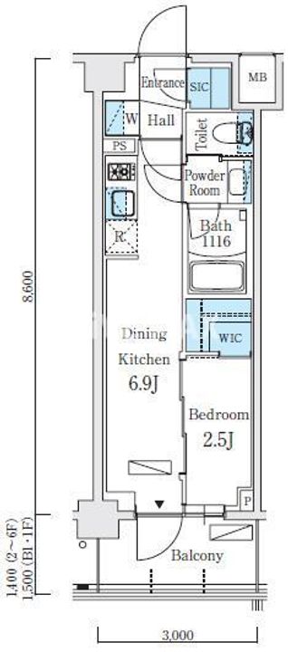 リビオメゾン東北沢の間取り