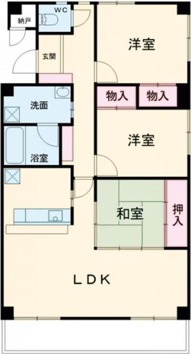 ヌーベ・ゆらのの間取り