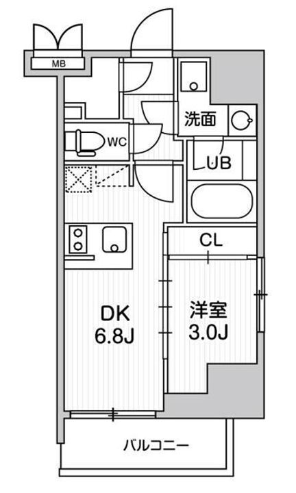 東京都品川区東大井5(マンション)の賃貸物件の間取り