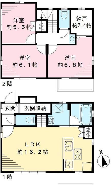 東京都狛江市猪方3(一戸建)の賃貸物件の間取り