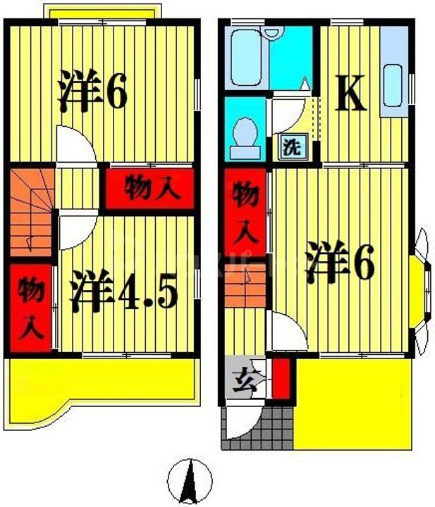 埼玉県三郷市早稲田1(一戸建)の賃貸物件の間取り
