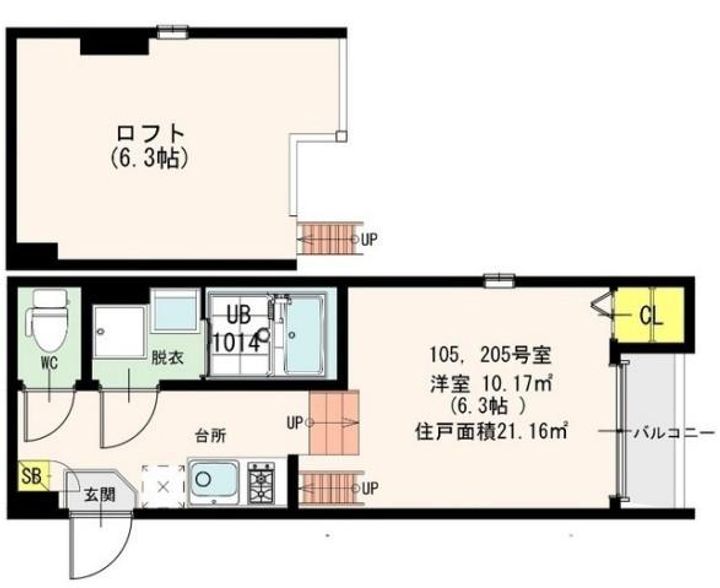 東京都荒川区荒川2(アパート)の賃貸物件の間取り