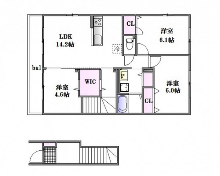 レジデンス阿品の間取り
