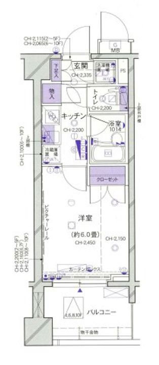 パレステュディオ芝浦Cityの間取り