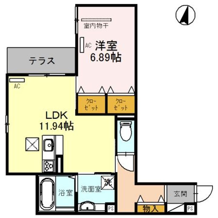 大阪府豊中市上野西3(アパート)の賃貸物件の間取り