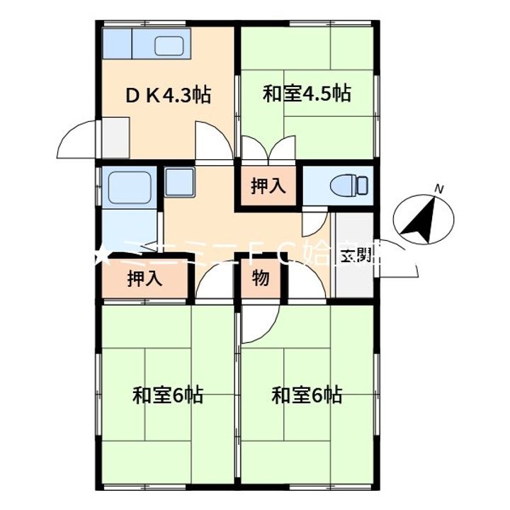 鹿児島県姶良市加治木町新生町(一戸建)の賃貸物件の間取り
