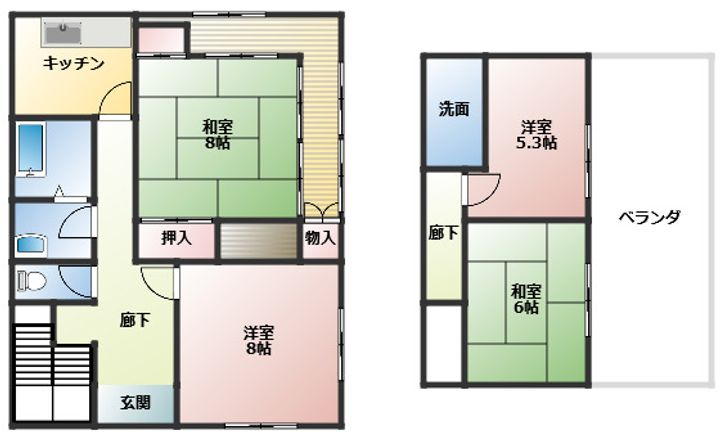 愛知県春日井市藤山台9(一戸建)の賃貸物件の間取り