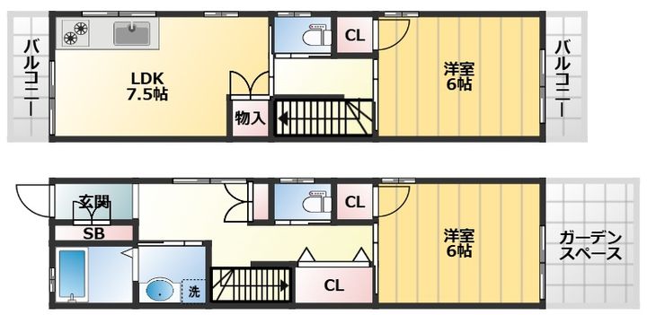 大阪府吹田市高城町(一戸建)の賃貸物件の間取り