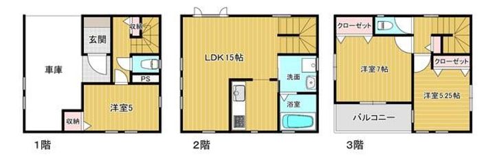 神奈川県川崎市川崎区川中島1(一戸建)の賃貸物件の間取り