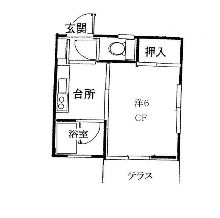 東京都北区滝野川3(アパート)の賃貸物件の間取り