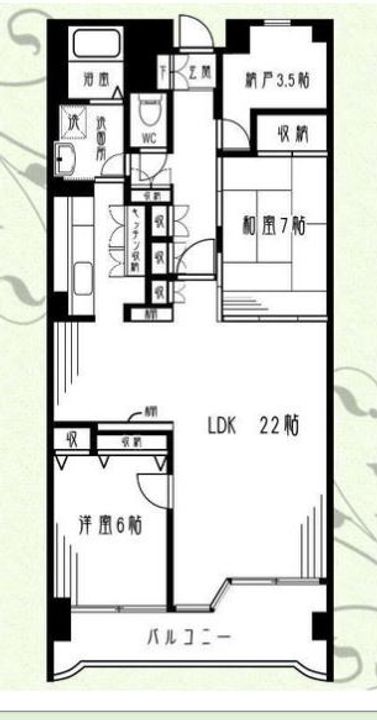 東京都練馬区西大泉5(マンション)の賃貸物件の間取り