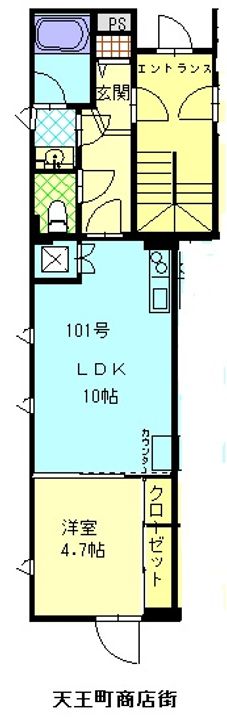 Palcon(パルコン)天王町の間取り