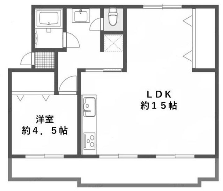 諏訪原団地1街区1号棟の間取り