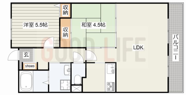兵庫県加東市社(マンション)の賃貸物件の間取り