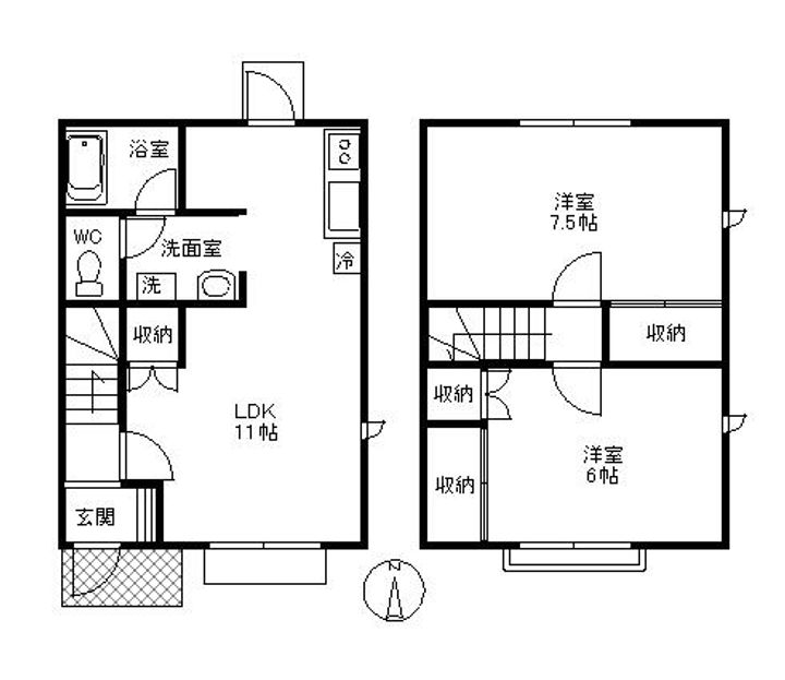 神奈川県藤沢市本鵠沼5(一戸建)の賃貸物件の間取り