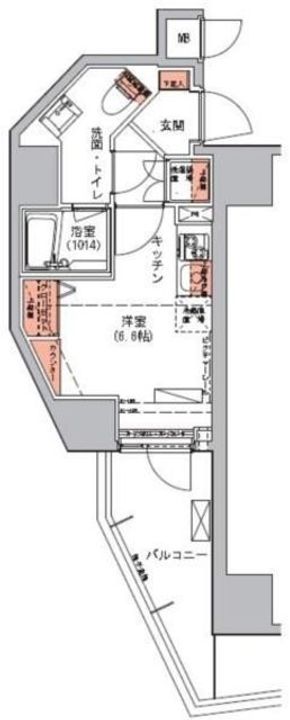 ハーモニーレジデンス三田の間取り