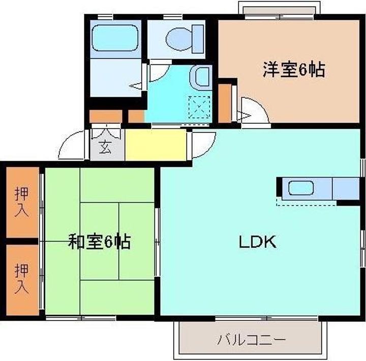 アルカディア Aの間取り