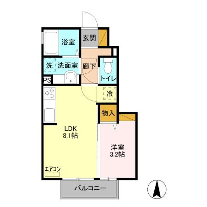 ルシール細谷 Dの間取り