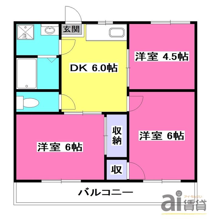 東京都東村山市廻田町3(マンション)の賃貸物件の間取り