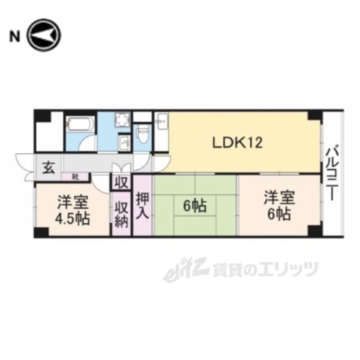 奈良パークハイツの間取り