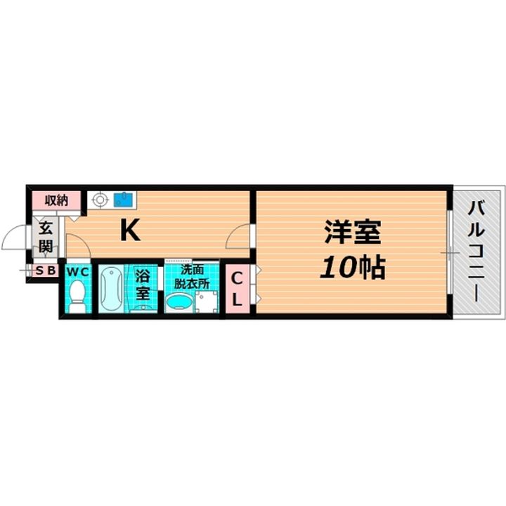 大阪府大阪市城東区関目1(マンション)の賃貸物件の間取り