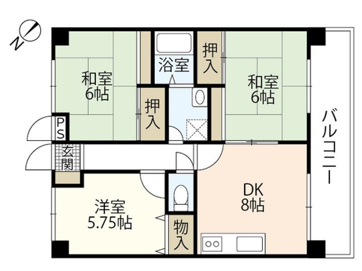 フルーベ庚午の間取り