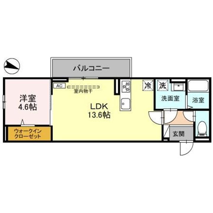 群馬県高崎市台新田町(アパート)の賃貸物件の間取り