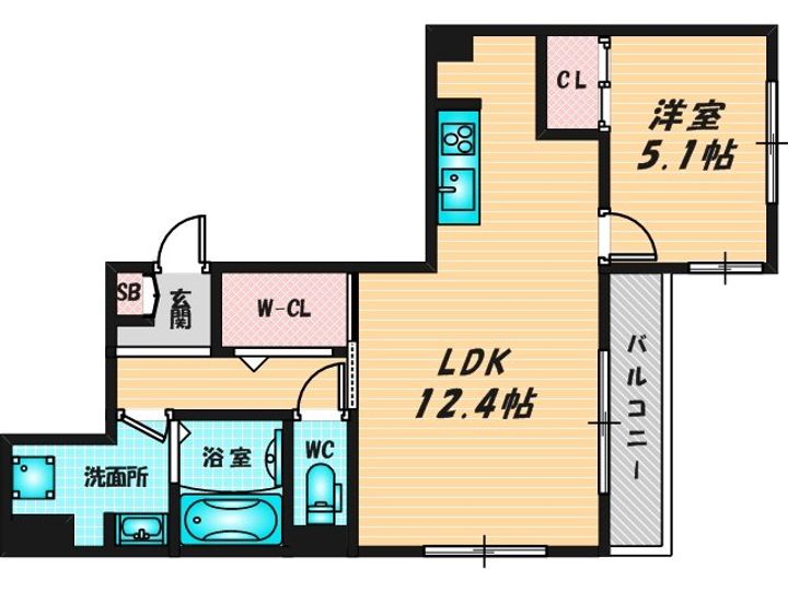 アベニール末広の間取り