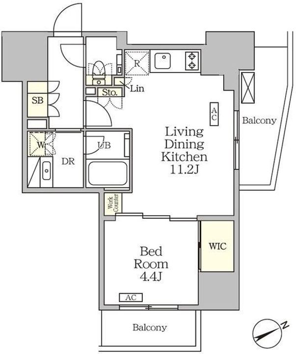 東京都大田区山王2(マンション)の賃貸物件の間取り