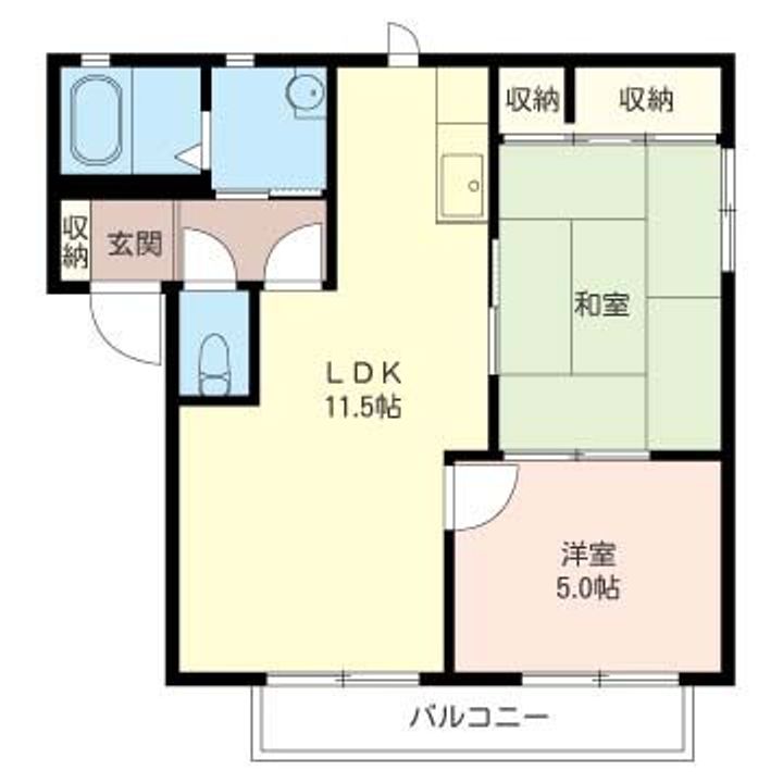 アムール Aの間取り
