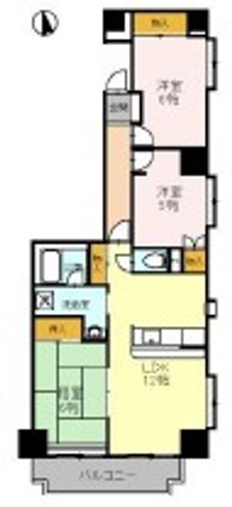栃木県小山市神山2(マンション)の賃貸物件の間取り