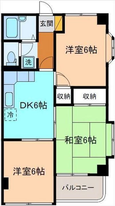 ロイヤルハイム西の間取り