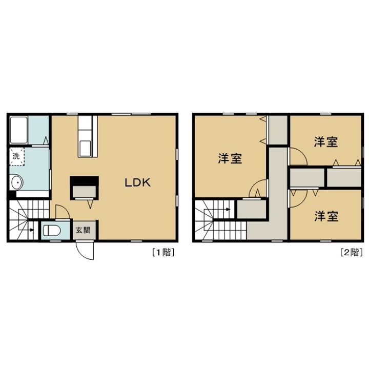 岩手県花巻市本館1(一戸建)の賃貸物件の間取り